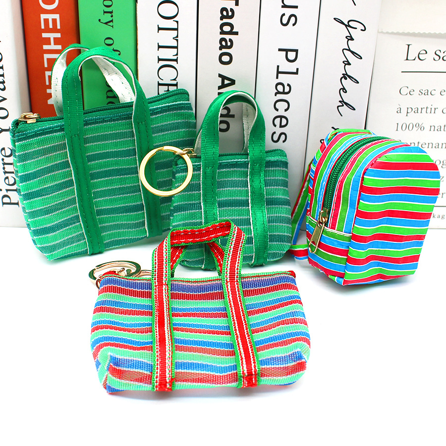 Mini Backpack Purse - 野菜バスケットミニコイン財布、手織りバッグ、キーホルダー、フィッシングネット、財布、小さなバックパックペンダント、卸売り、1個