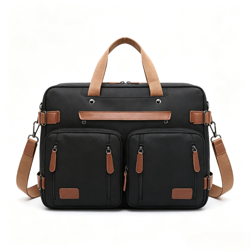 Laptop Backpack 15.6 - 3-in-1 多機能コンバーチブルラップトップバックパック 15.6インチ/17.3インチ 防水オックスフォード生地 ビジネスブリーフケース ショルダーメッセンジャー
