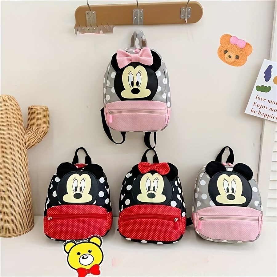 Fashion Backpack Women - メスカ漫画マウスキャラクタープリントバックパック、かわいいカラーブロックのスタイリッシュなスクールバッグ、女性や女の子へのプレゼントに最適