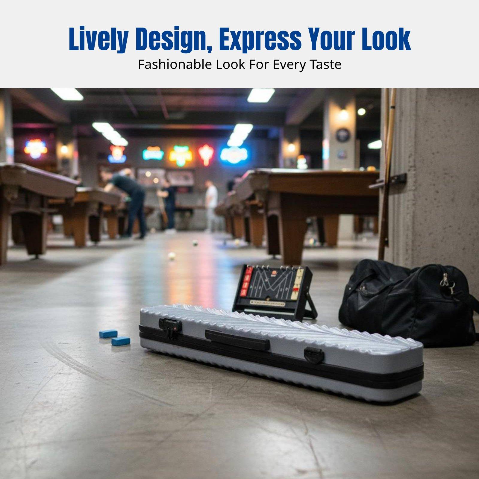 Backpack Lock Combo - ビリヤードキューケース、大型ヘッド、1/2スプリット、コンボロック、ポータブル、バックパックスタイル