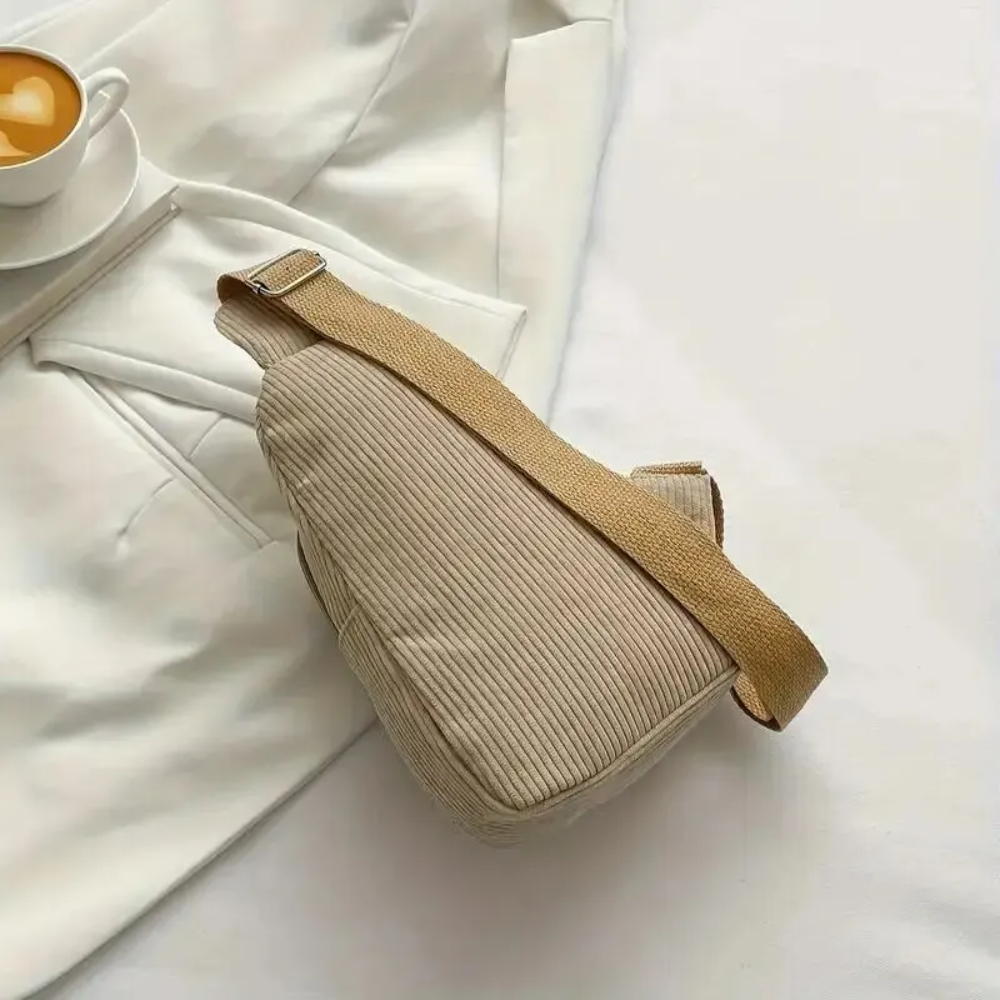 ヴィンテージコーデュロイクロスボディバッグレトロチェストスリ - Mini Backpack Purse のレビューと価格
