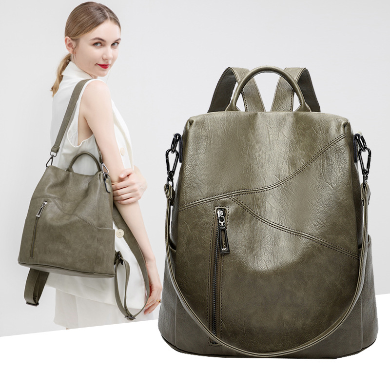 韓国風レディースバックパック、新型多機能ソフトレザーバックパ - Travel Backpack Anti Theft のレビューと価格