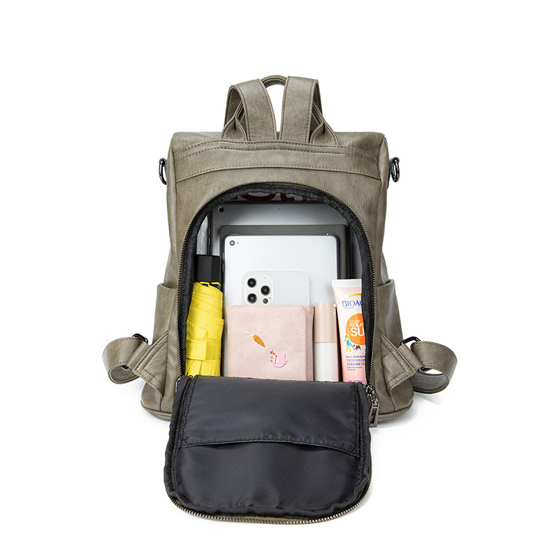 韓国風レディースバックパック、新型多機能ソフトレザーバックパ - Travel Backpack Anti Theft のレビューと価格